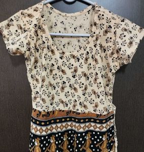 Vintage Cotton Wrap Gown ( Frok)