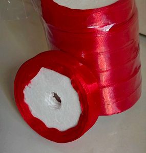 Red Satin Ribbon Rolls