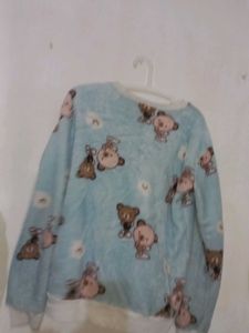 Cute Bear Print Sweater 🩵
