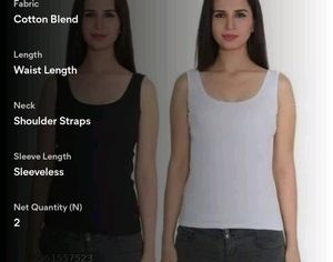 Newly Camisole With Comfort (Pack Of 2  Wht And Blk)
