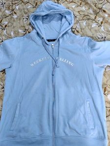 Blue Zip-Up Hoodie