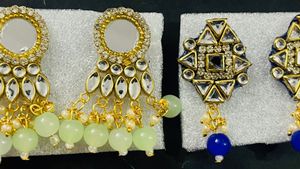 Hand Made Fancy Earrings 1 Pair Combo