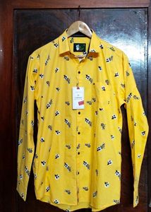 L&#39;amour Original Mustard Printed Shirt For Men