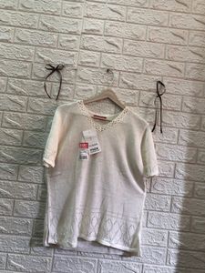 Elegant MAX Cream Knit Top🌷🥀