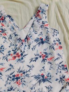 Floral Ruffle Tank Top