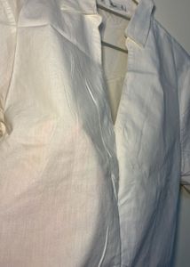 Elegant White Short Sleeve Shirt