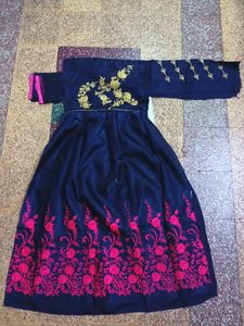 Fancy Embroidered gown semi stitched