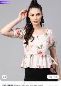 SASSAFRAS Floral Peplum Top