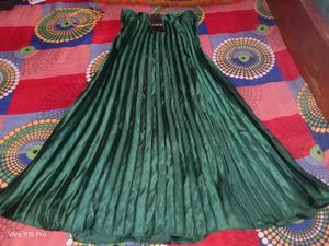 Elegant Green luxury Pleated Skirt