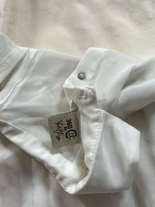 White Sheer Butterfly Blouse