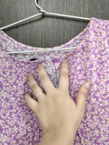 Rio Lavender Top With Button Back