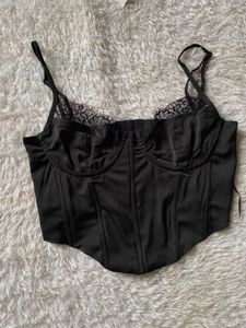 Black Lace Corset Top