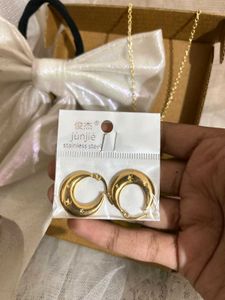 Combo Of Earings And Necklace Chain