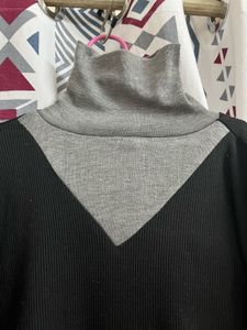 Black Hi-Neck Woollen Sweater
