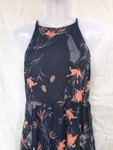 Floral Sleeveless Zigzag Dress