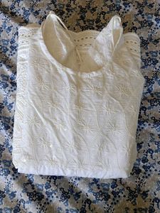 White Anarkali Kurta