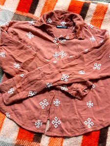 Stylish Brown Printed Shirt