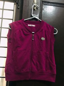Purple Half Sleeves Jacket
