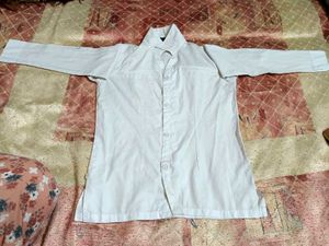 Classic White Cotton Long Shirt | Elegant Style
