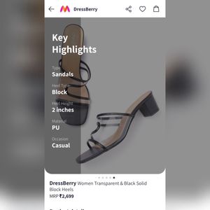 Dressberry Transparent Block Heels