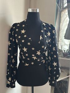 A Starry Wrap Crop Top