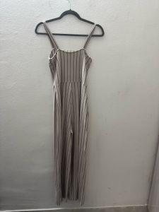 Ostin Striped Beige Jumpsuit