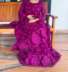Magenta Heavy gown