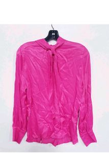 Pink Tie-Neck Blouse