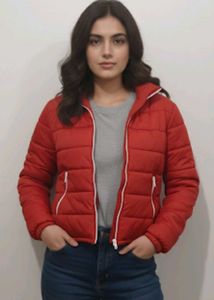 Stylish Red Puffer Jacket