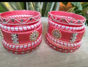 Silk Thread Bangles - Set of 10