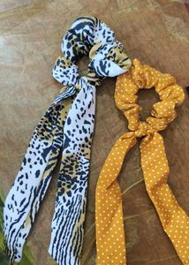 Hair Scrunchies with Ribbons