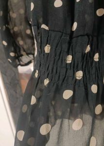 Black Top Polka Dot
