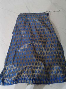 Blue Embroidered Lehenga Skirt