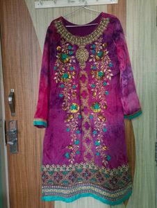 Embroidered Kurta Sharara Set