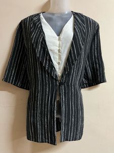 Korean Formal Coat Style Attached Top