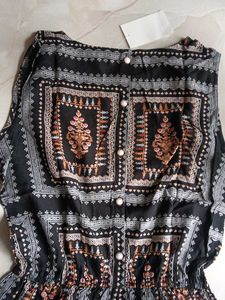 Black Print Jamp suit For Women