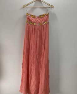 Peach prom dress