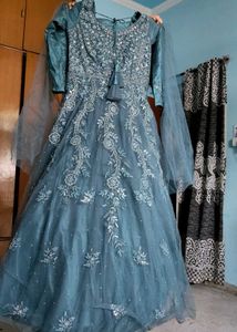 Elegant Blue Ethnic Gown