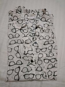 Glasses Print Button-Down Shirt