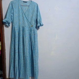 Floral Print Pleated Dress