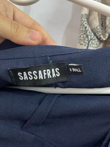 Navy Blue Wide Leg Pants