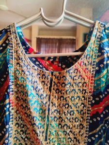 Blue Embroidered Kurta