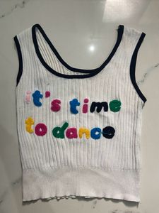 White crop top F21