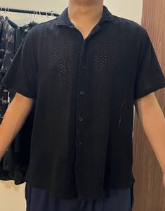 Black Button-Down Shirt