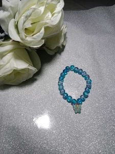 Blue Beaded Butterfly Bracelet
