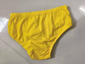 Yellow Cotton Bra Penty