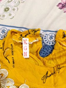 Yellow Floral Embroidered Blouse
