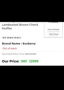 Unisex Authentic Burberry Scarf
