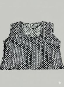 Patterned Sleeveless Top