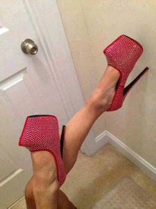 Red Platform Heels